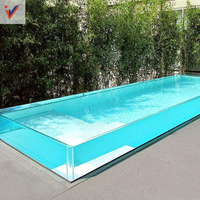 Piscines hors sol en acrylique épaisses de taille personnalisée pour l'extérieur