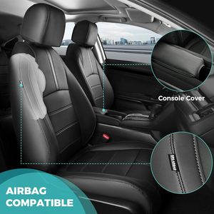 Fundas de Asiento de Coche Personalizadas 1:1 en Cuero Nappa para Honda Civic Sedan LX 2016-2021, Juego Completo, Protector Interior - Product Image 4