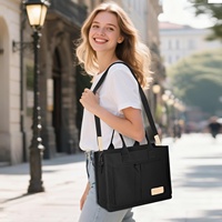 Sac fourre-tout en toile GASSDA pour femme, sac à bandoulière pour le travail, sac à main avec poches et poignée supérieure, sacoche de voyage pour infirmière ou professeur, motif uni