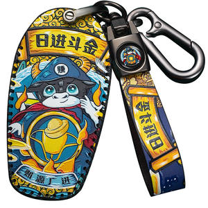 Fabrika tedarikçisi güvenilir kalite tedarikçisi yeni çin-Chic el yapımı deri araba anahtarı durum kapakları tutucu otomobil parçaları akıllı anahtarlık - Product Image 2