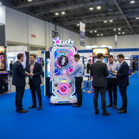 Machine d'arcade Smart Lucky Ferris Wheel avec lecteur de billets et distributeur de pièces, machine à cadeaux rotative automatique pour salle d'arcade