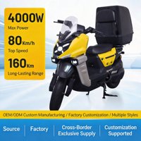 Scooter électrique de livraison 72V 4000W, moto électrique pour adultes, batterie lithium 45Ah, 85 km/h, étanche, charge utile 160 kg