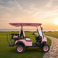 Voiturette de golf électrique au lithium personnalisable 4 places 48 V de qualité supérieure avec personnalisation gratuite de la couleur et du logo pour usage en station balnéaire ou à domicile