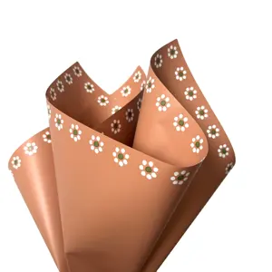 2024年新デザイン防水花包装紙花柄プリント両面包装紙花用品