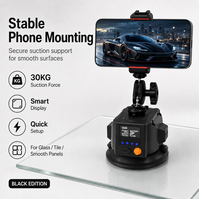 Mini Action Camera Electric Camera Suction Cup Mount for Car Window and Roof