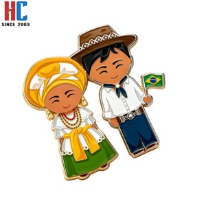 Pin de Metal Esmaltado Plateado Moderno Personalizado de Fábrica con 20 Años de Experiencia, Cultura Brasileña, Bahía, Baiana, Rio Grande Do Sul, <span class=keywords><strong>Gaucho</strong></span>, Bombachas - Product Image 4