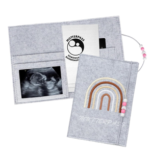 Couverture de <span class=keywords><strong>passeport</strong></span> mère-enfant en feutre pour femmes allemandes Vente en gros Personnalisé Sublimation Mutterpass - Product Image 1