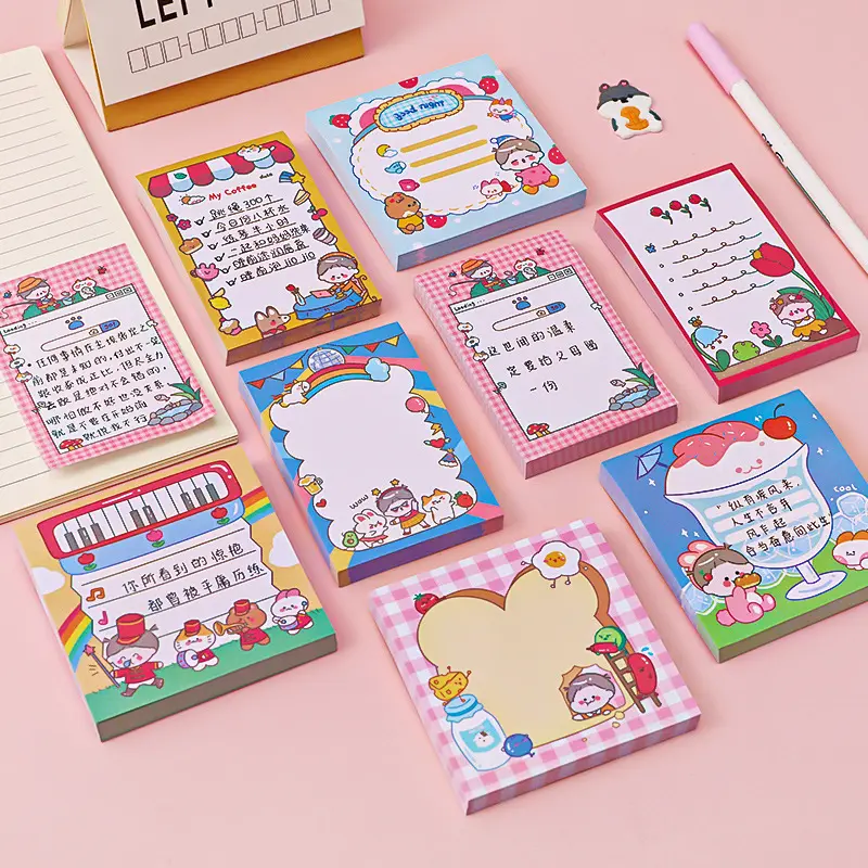 Cartoon memo pad students can tear up the message memo notebook Decoration Office Supplies Creative Stationery Sticker