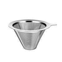 Filtre à café portable réutilisable en acier inoxydable 304 pour le café filtre à la main, idéal pour l'extérieur