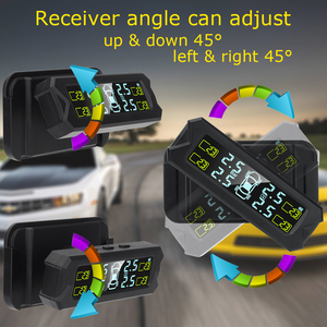Sistema di monitoraggio della pressione dei pneumatici in tempo reale di energia solare automobilistica senza fili sensore <span class=keywords><strong>TPMS</strong></span> esterno manometro solare <span class=keywords><strong>TPMS</strong></span> per auto - Product Image 3