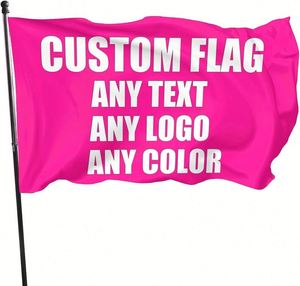Bandera Personalizada Grande de 90X150cm, 100% Poliéster, 3X5, para Exteriores, Impresión Digital de Logotipos, Promocional - Product Image 1
