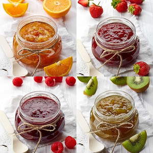 <strong>Wholesale</strong> Mini Wide Mouth 8 <strong>oz</strong> 16 <strong>oz</strong> <strong>32</strong> <strong>oz</strong> Empty Glass 4oz <strong>Mason</strong> <strong>Jar</strong> with Bamboo Lid - Product Image 2