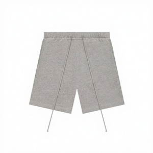 Pantalones Cortos Bermuda de Pana Sólida Ecológicos para Hombre, Cintura Media, Cierre con Cordón, Transpirables, Tejidos, Casuales, Estilo Hip Hop, 330 GMS - Product Image 2