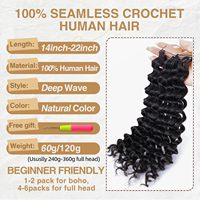 Extensiones de Cabello Humano con Ondas Profundas, Listas para Enviar, con Acabado Invisible sin Nudos, Integración Perfecta, Nudos Milagrosos
