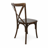 Chaise de salle à manger en résine plastique à dossier croisé, empilable, pour location événementielle, hôtels professionnels, banquets et utilisation extérieure