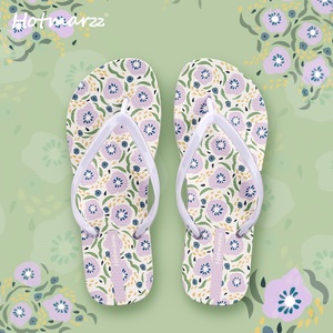 Phụ nữ <span class=keywords><strong>Flip</strong></span> <span class=keywords><strong>Flops</strong></span> PVC dép dép tùy chỉnh bán buôn Giày mùa hè hoa in phẳng gót chân nhẹ flipflops ngoài trời - Product Image 1