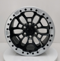 S3-00014 18-24 Llantas de coche de aluminio forjado personalizadas, negro mate, con labio mecanizado, diseño de malla y plato profundo, estándar DOT, para Defender