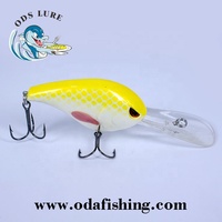Leurres de pêche à manivelle ODS 76mm 28g Crankbait Deep Diving Deep Diver Crankbaits Flottant Crankbait Leurre de plongée