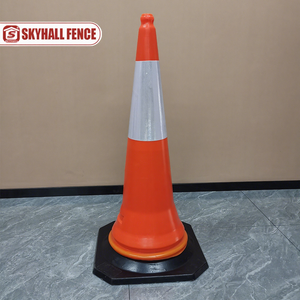 Cono di plastica rosso/arancione/blu/verde piccolo/grande coni stradali per il controllo del traffico e il cantiere - Product Image 1