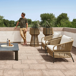 Hot Selling Garden Furniture Lounge Set Villa Leisure Pe <b>rattan</b> aluminum <b>Sofa</b> Outdoor Lounge Sectional <b>Sofa</b> Furniture Set - Product Image 6