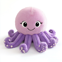 Poulpe en peluche mignon personnalisé conception belle peluche en peluche réversible mini poulpe en peluche jouet