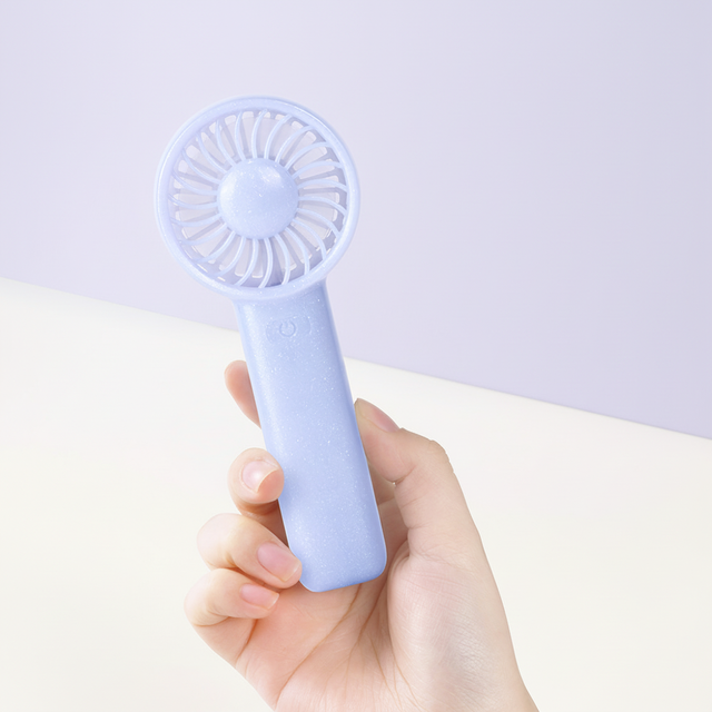 Pearl Handheld USB Rechargeable Portable Mini Fan with Wearable Design for Car Use Summer Cooling Plastic Material