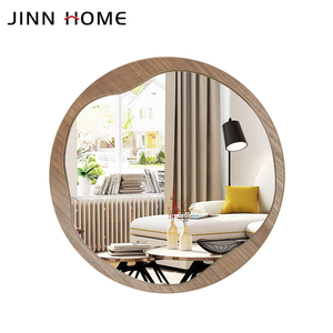 Miroir mural rond en bois style Art Déco JINNHOME, décoration intérieure, vente chaude - Product Image 1