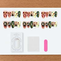 Ongles de Noël en gros, motif arbre de Noël 3D en relief avec nœud en diamant, style français plaqué or, logo personnalisé