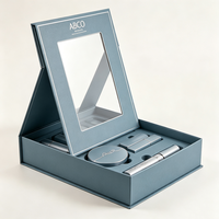 Boîte personnalisée de haute qualité pour ensemble de rouges à lèvres magnétiques, avec matériaux recyclés et doublure en éponge, pour emballage de luxe de soins de la peau