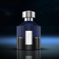 Botol Parfum Kaca Mewah 50ml 100ml Grosir, Desain Kosong dengan Pompa Semprot, Permukaan Hot Stamping, Terbuat dari Kaca Flint