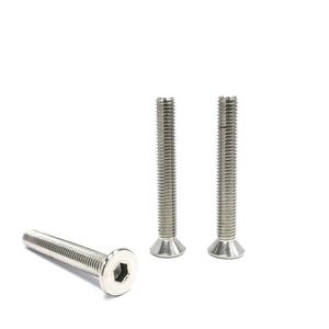 สกรูหัวหกเหลี่ยมคุณภาพสูง สแตนเลส M6 M8 M10 DIN7991 สกรูหัวแบนแบบ Allen M8X35 - Product Image 2
