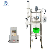 Réacteur en verre borosilicaté à double enveloppe de 30 L (Cuve de réaction) avec système de récupération de solvant sous vide automatique motorisé pour laboratoire