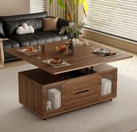 Table basse convertible intelligente à levage automatique, table à manger multifonctionnelle mobile pour petit appartement ou salon