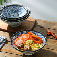 Vintage Keramische Japanse Ramen Soepkom Luxe Huis Noedelkom Voor Dessertbruiloft En Fruit Met Moderne Designstijl