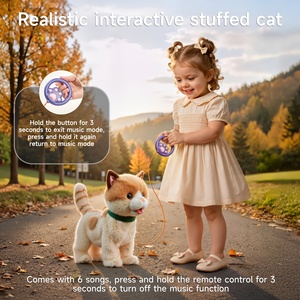Giocattoli Elettrici per Bambini a Forma di Gatto in Peluche Tumama, Giocattoli Interattivi a Batteria, Gattino Musicale Imbottito per Accompagnare i Bambini - Product Image 3