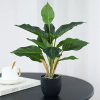 Plantes artificielles en soie de haute qualité Pothos et Aglaonema en pot, verdure artificielle moderne pour la maison, l'hôtel et les décorations d'anniversaire
