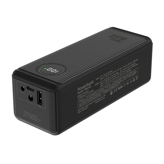 New Product 27000mAh 18650 Lithium Power Bank Fast Charging Custom Logo Powerbank for Laptop Mobile Phones Mobile Charger 100W