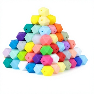 Perles hexagonales en silicone <span class=keywords><strong>de</strong></span> qualité alimentaire 14 mm, sans BPA, <span class=keywords><strong>pour</strong></span> la fabrication <span class=keywords><strong>de</strong></span> bijoux, <span class=keywords><strong>de</strong></span> chaînes <span class=keywords><strong>de</strong></span> sucettes et <span class=keywords><strong>de</strong></span> colliers, vente en gros - Product Image 3