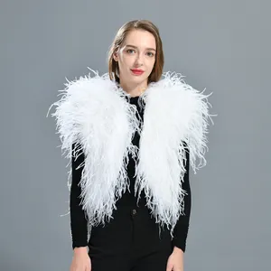 Neue Mode Tredy Sexy Winter Frauen Benutzer definierte Farbe Hochwertige Feder Top Damen Echte Flauschige Straußen feder Weste