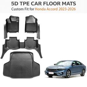 พรมปูพื้นรถยนต์ TPE แบบสั่งทำพิเศษสำหรับ Honda Accord พวงมาลัยซ้าย ปี 2023-2026 |   แผ่นรองพื้นกันน้ำทุกสภาพอากาศ ชุดเต็ม ของแท้จากโรงงาน - Product Image 2