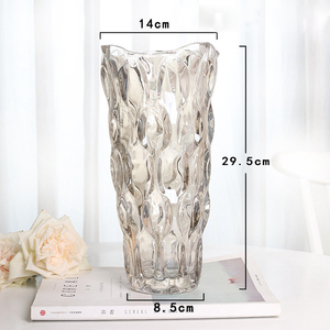 Moderno vetro spesso <span class=keywords><strong>vaso</strong></span> colorato decorazione per la casa <span class=keywords><strong>fiori</strong></span> grande rosa tavolo centrotavola Art Deco per il giorno di natale regali - Product Image 3