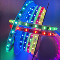 Personnalisé 24V 60LED/M 12V 10mm RGBIC LED Bande SMD5050 Programmable Serpent Lucse Flexible Lumières Alexa BT Usb Paysage