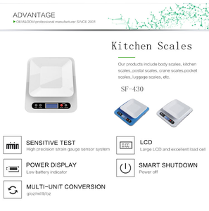 Veidt Weighing Digital Multifunction 10kg Home Kitchen Food <b>Scale</b> 1g Division for Daily Use SF-430 High Measures up to - Product Image 6