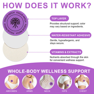 Acentiallabs 개인 라벨 OEM 30 팩 자연 채식 방수 초점 경피 패치 어린이 성인 집중 - Product Image 5