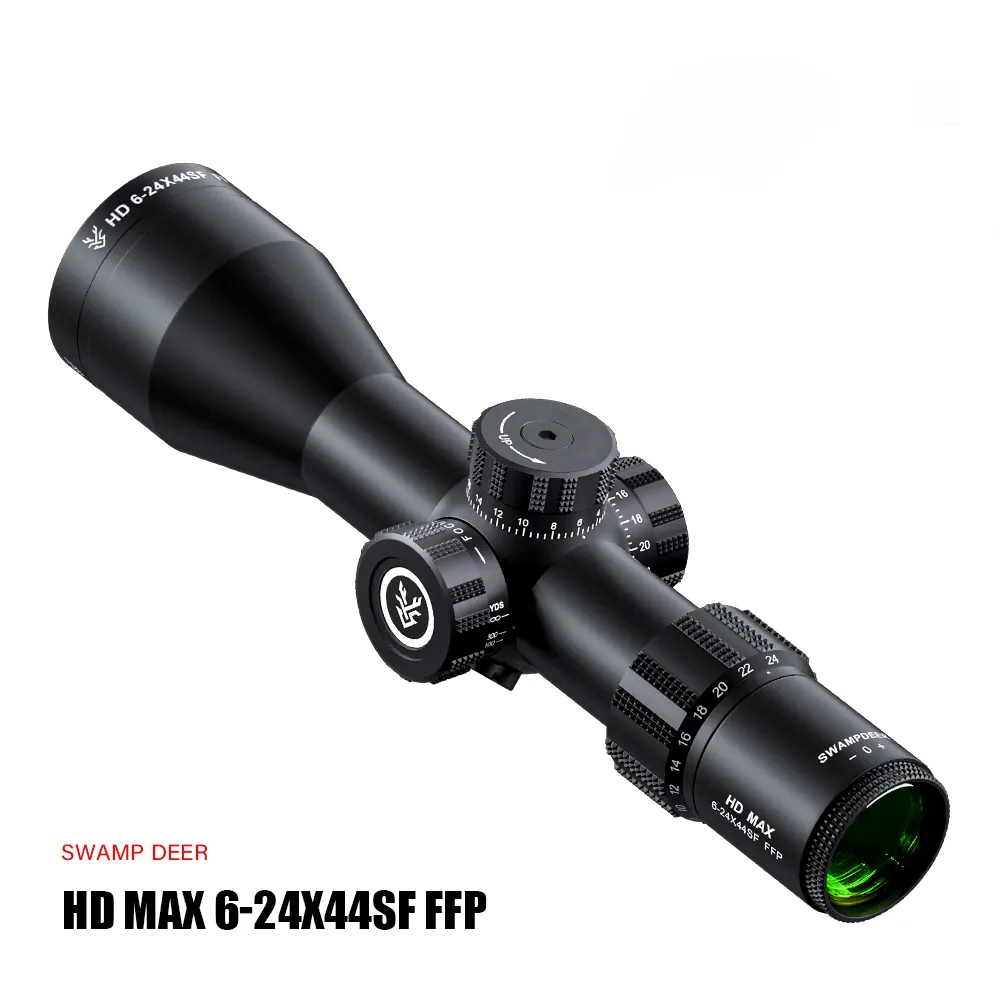 SWAMPDEER New Black Farbe FFP Zielfernrohr taktisches Outdoor Zielfernrohr HD MAX 4-16X44SF Zielfernrohr mit Verschluss und Abstand FFP Zielfernrohr