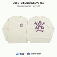T-shirt personnalisé avec impression graphique, coton, coupe ample, streetwear, unisexe, t-shirt à manches longues personnalisé