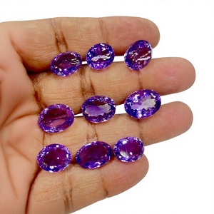 Pierre précieuse naturelle améthyste ovale violette, taillée en taille pleine avec effet étoilé, 1000 CT, pour la fabrication de bagues, pendentifs et bijoux - Product Image 3
