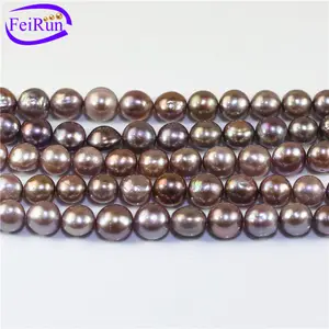 FEIRUN 11-13mm AA edison baroque Natural Freshwater Color Luster Lavender Pink Pearl Strand For Jewelry