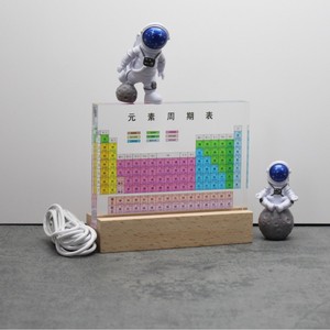 Adorno acrílico de tabla periódica, decoración de escritorio moderna bilingüe en chino e inglés para estudiantes, regalo de graduación, uso en el hogar y la Oficina - Product Image 2
