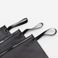 Sachet Refermable Zipper en Plastique Noir Mat de Luxe de Haute Qualité avec Logo Imprimé pour Vêtements et T-shirts